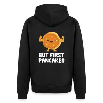 Pancakes Morning Breakfast Pancake Maker But - Unisex Premium Organic Zip Hoodie - black - Back - Nico (187cm)