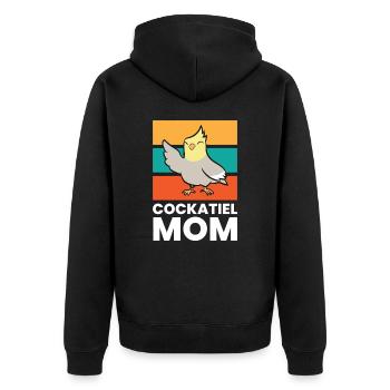 Cockatiel Maman Cockatiel Perroquet Mignon Cockatiel Oiseau - Veste à capuche bio Premium Unisexe - noir - Dos - Nico (187cm)