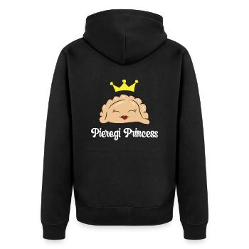 Pierogi Princesse Pologne Nourriture Mignon Pierogi - Veste à capuche bio Premium Unisexe - noir - Dos - Nico (187cm)