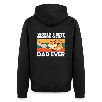 Le meilleur papa dragon barbu du monde - Veste à capuche bio Premium Unisexe - noir - Dos - Nico (187cm)