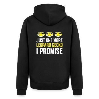 Nur noch ein Leopardgecko Reptil Haustier - Unisex Premium Bio Zip Hoodie - Schwarz - Hinten - Nico (187cm)
