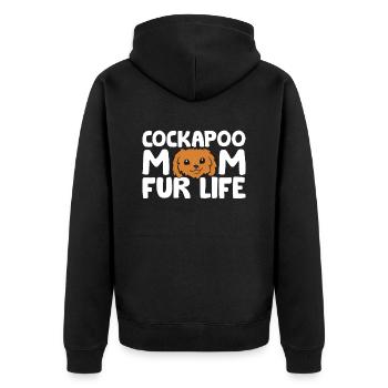 Cacatoès chien maman cacatoès maman manteau vie drôle - Veste à capuche bio Premium Unisexe - noir - Dos - Nico (187cm)