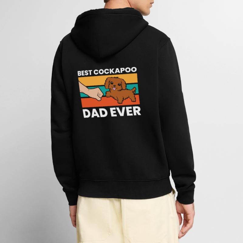 Best Cockapoo Dad Ever Pet Cockapoo Dog Unisex Premium Organic Zip Hoodie