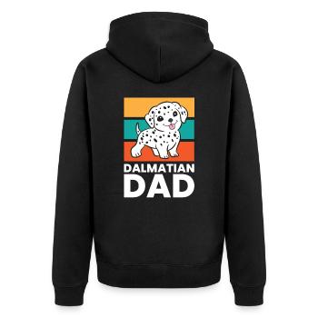 Chien dalmate Papa Dalmatien Papa - Veste à capuche bio Premium Unisexe - noir - Dos - Nico (187cm)