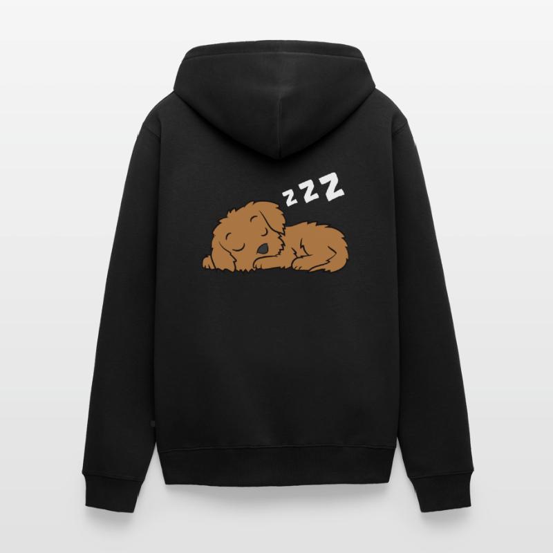 Cockapoo Pajama Cute Cockapoo Dog Sleeping Unisex Premium Organic Zip Hoodie