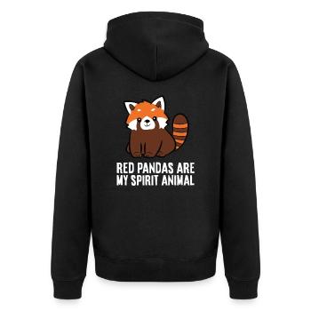 Red Pandas Are My Spirit Animal Cute Red Panda - Unisex Premium Organic Zip Hoodie - black - Back - Nico (187cm)