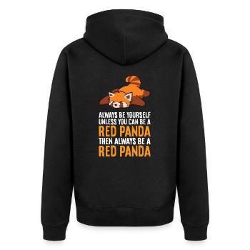 Always Be Yourself Unless You Can Be A Red Panda - Unisex Premium Organic Zip Hoodie - black - Back - Nico (187cm)