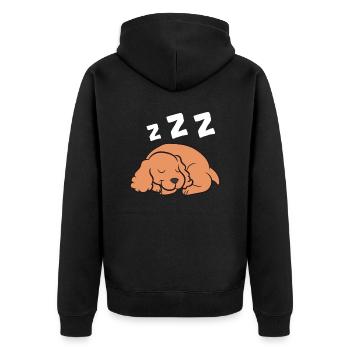 Cocker Spaniel Chien Dormant Pyjama Cocker - Veste à capuche bio Premium Unisexe - noir - Dos - Nico (187cm)