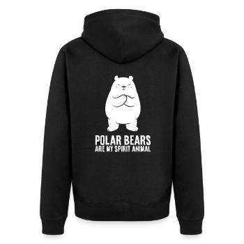 Drôle d’amoureux des ours polaires Les ours polaires sont mes - Veste à capuche bio Premium Unisexe - noir - Dos - Nico (187cm)