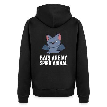 Les chauves-souris sont mon animal d’âme - Veste à capuche bio Premium Unisexe - noir - Dos - Nico (187cm)