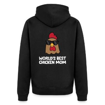 Chicken owner Mama World's Best Chicken Mom - Veste à capuche bio Premium Unisexe - noir - Dos - Nico (187cm)