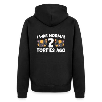 Propriétaire de chat thyroïdien J’étais il y a 2 ans - Veste à capuche bio Premium Unisexe - noir - Dos - Nico (187cm)