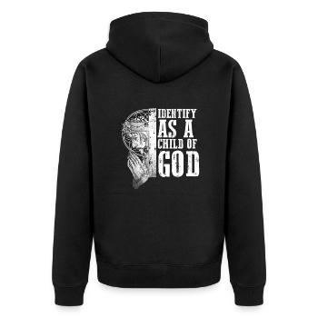Identifiez-vous comme un enfant de Dieu I Jésus - Veste à capuche bio Premium Unisexe - noir - Dos - Nico (187cm)