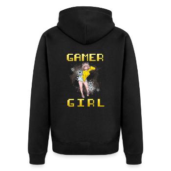 Gamer Girl I Chibi Anime Kawaii E-Girl - Veste à capuche bio Premium Unisexe - noir - Dos - Nico (187cm)