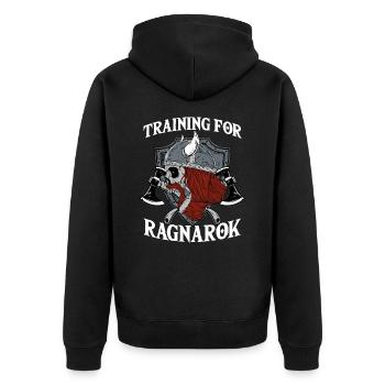 Formation pour Ragnarok I Nordic Viking Valhalla - Veste à capuche bio Premium Unisexe - noir - Dos - Nico (187cm)