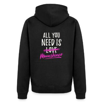 front 84371607426084591 - Unisex Premium Organic Zip Hoodie - black - Back - Nico (187cm)