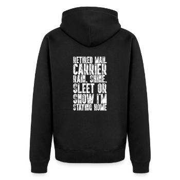 front 77181608379614586 - Unisex Premium Organic Zip Hoodie - black - Back - Nico (187cm)