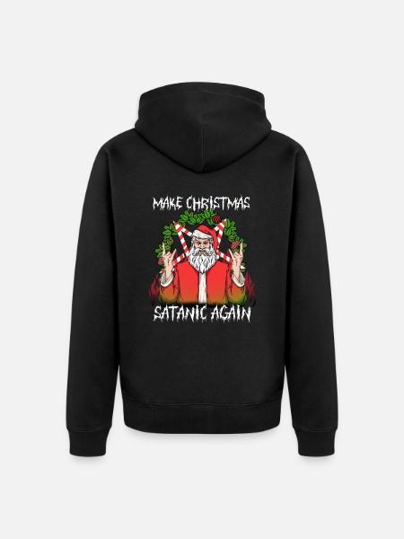 I Baphomet Death Metal - Unisex Premium Organic Zip Hoodie - black