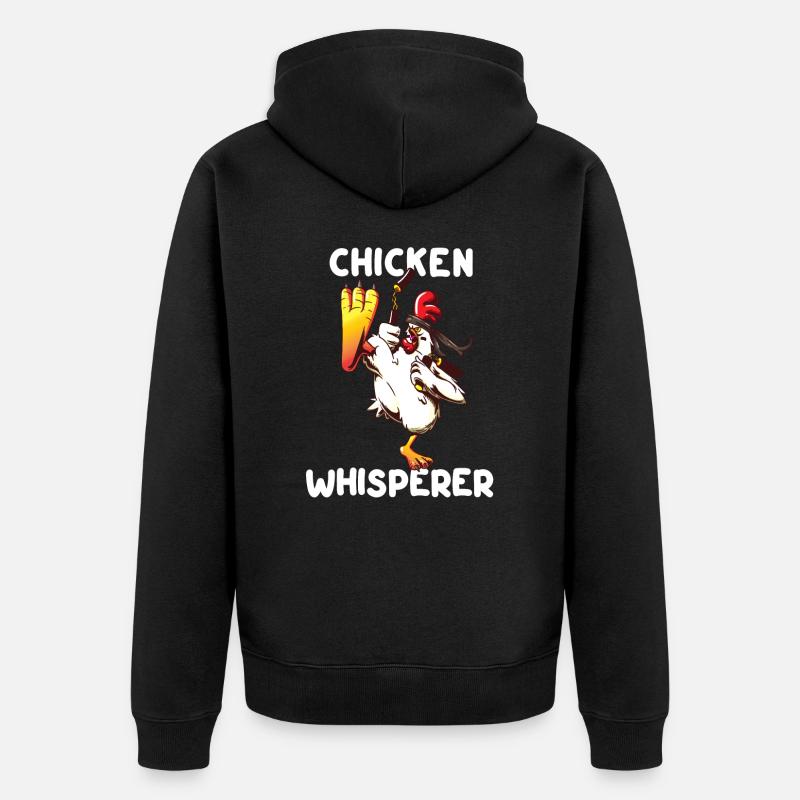 front 93291611242346535 - Unisex Premium Bio Zip Hoodie - Schwarz