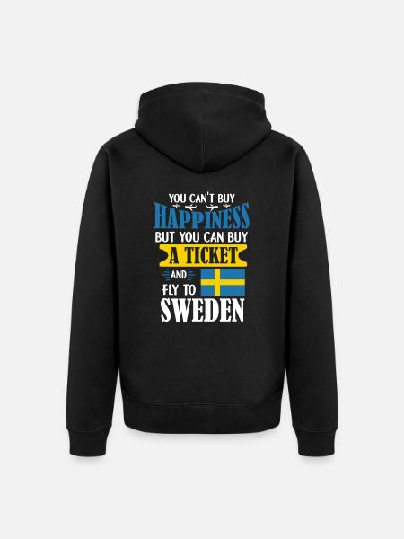 TicketSweden - Unisex Premium Organic Zip Hoodie - black