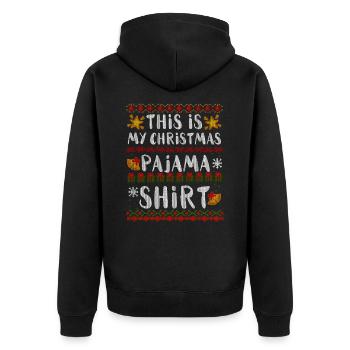 Noël 2 Chemise de pyjama de Noël - Veste à capuche bio Premium Unisexe - noir - Dos - Nico (187cm)