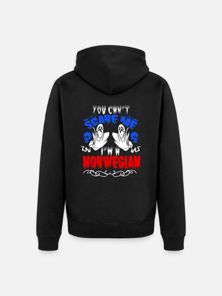 Scare Norwegian - Unisex Premium Organic Zip Hoodie - black