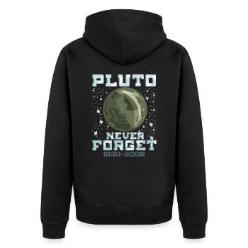 Pluton n’oublie jamais Funny Space Planet Gift - Veste à capuche bio Premium Unisexe - noir - Dos - Nico (187cm)