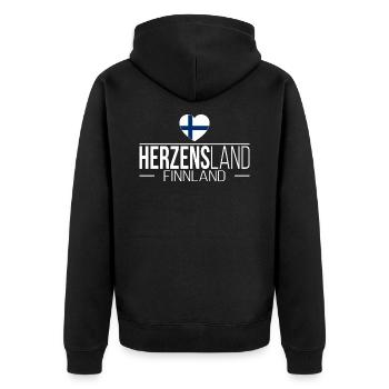 Heartland Finlande Scandinavie Vacances Voyage - Veste à capuche bio Premium Unisexe - noir - Dos - Nico (187cm)