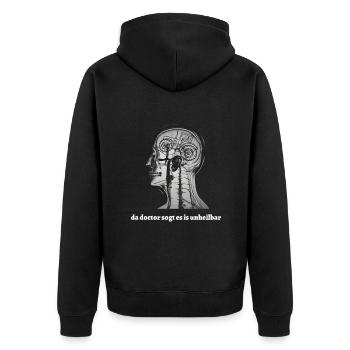c’est incurable... Dicton bavarois - Veste à capuche bio Premium Unisexe - noir - Dos - Nico (187cm)