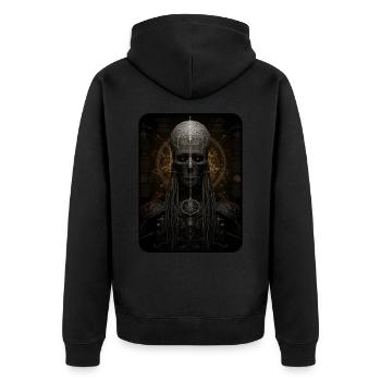 Alien Anatomy - Unisex Premium Organic Zip Hoodie - black - Back - Nico (187cm)