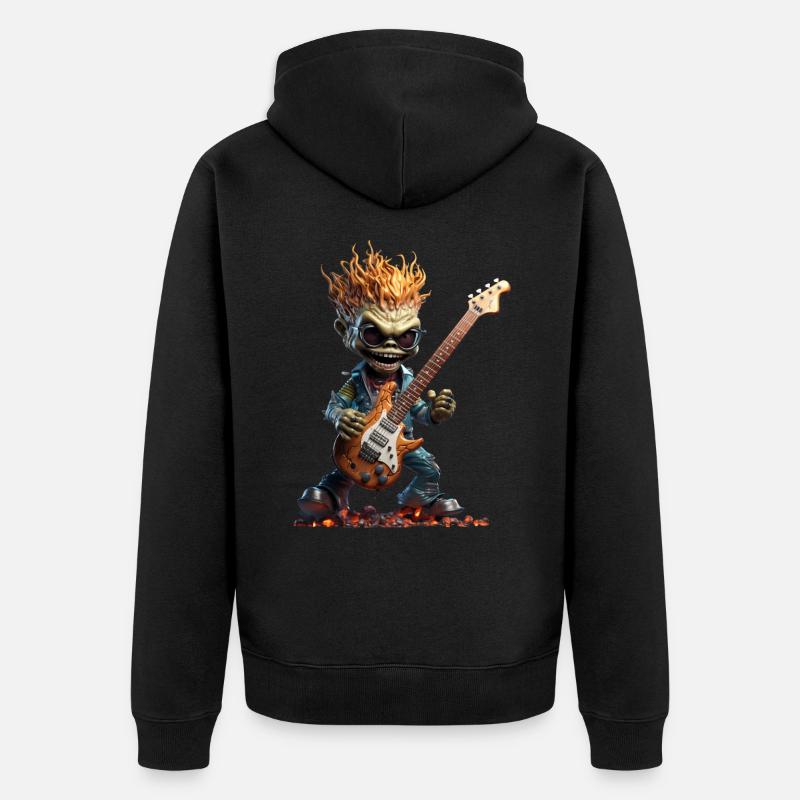 Diego l’extraterrestre vert - Veste à capuche bio Premium Unisexe - noir