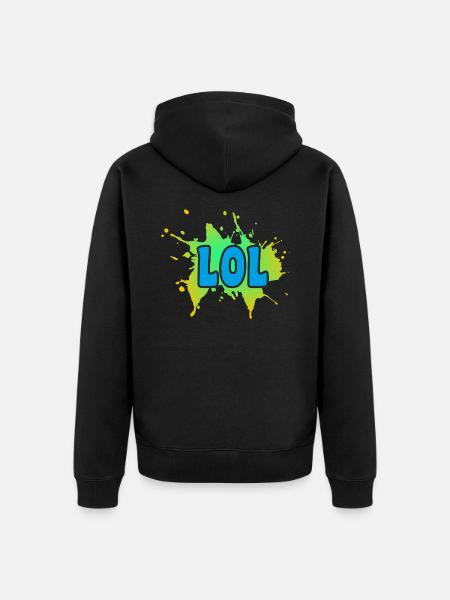 LOL - Unisex Premium Bio Zip Hoodie - Schwarz