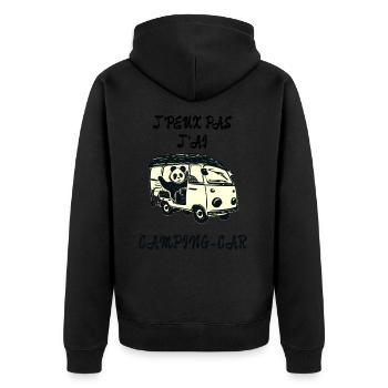 J'peux pas j'ai Camping-car - Veste à capuche bio Premium Unisexe - noir - Dos - Nico (187cm)