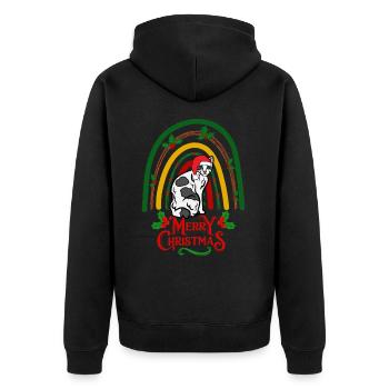 Chat Bobtail japonais Noël - Veste à capuche bio Premium Unisexe - noir - Dos - Nico (187cm)