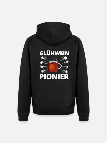 Mulled wine pioneer - Unisex Premium Organic Zip Hoodie - black