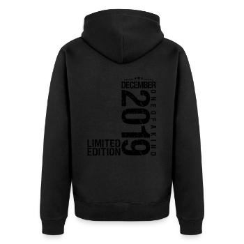 Birthday December 2019 December born in December - Unisex Premium Organic Zip Hoodie - black - Back - Nico (187cm)