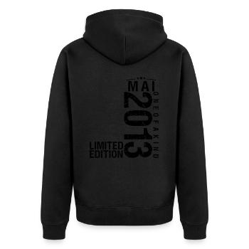 Birthday May 2013 May born in May - Unisex Premium Organic Zip Hoodie - black - Back - Nico (187cm)