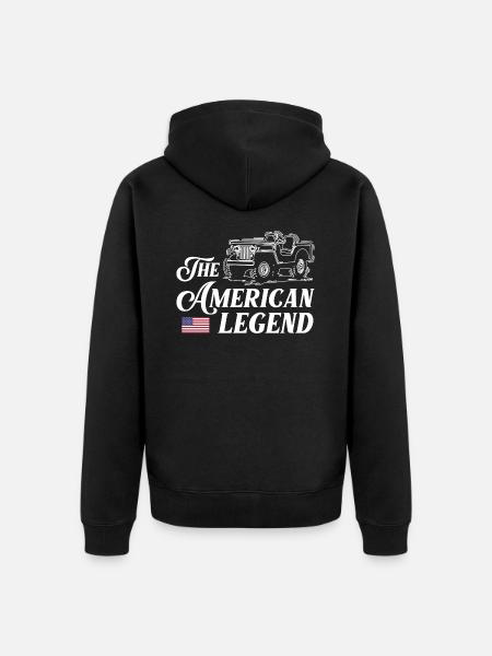 JeepsThe American Legend - Unisex Premium Organic Zip Hoodie - black