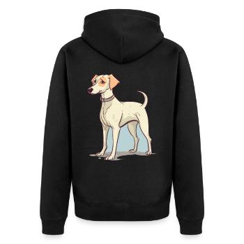 Conception de chien mignon pour les propriétaires de chiens - Veste à capuche bio Premium Unisexe - noir - Dos - Nico (187cm)