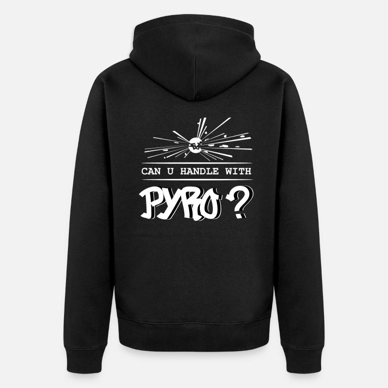 pyro - Unisex Premium Bio Zip Hoodie - Schwarz