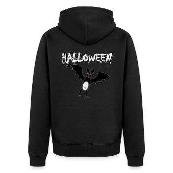 Chauve-souris d’Halloween - Veste à capuche bio Premium Unisexe - noir - Dos - Nico (187cm)