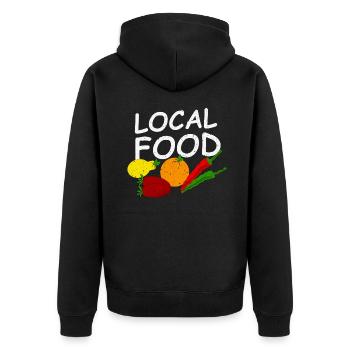 Fruits et légumes régionaux - Veste à capuche bio Premium Unisexe - noir - Dos - Nico (187cm)