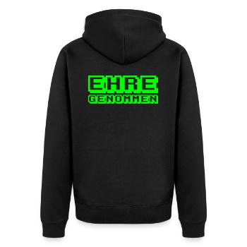 Ehre genommen gaming Gamer Geschenk - Unisex Premium Bio Zip Hoodie - Schwarz - Hinten - Nico (187cm)
