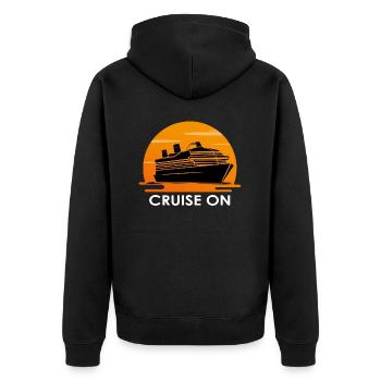 Cruise holiday ship cruise ship - Unisex Premium Organic Zip Hoodie - black - Back - Nico (187cm)