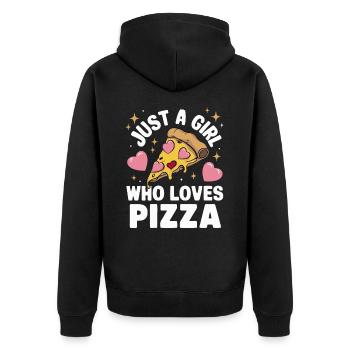 Pizza Italie Restauration rapide - Veste à capuche bio Premium Unisexe - noir - Dos - Nico (187cm)