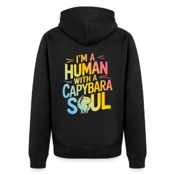 Capybara Capybara Animal rongeur - Veste à capuche bio Premium Unisexe - noir - Dos - Nico (187cm)