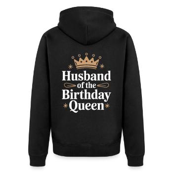 Ehemann Ehegatte Familie Hochzeit - Unisex Premium Bio Zip Hoodie - Schwarz - Hinten - Nico (187cm)