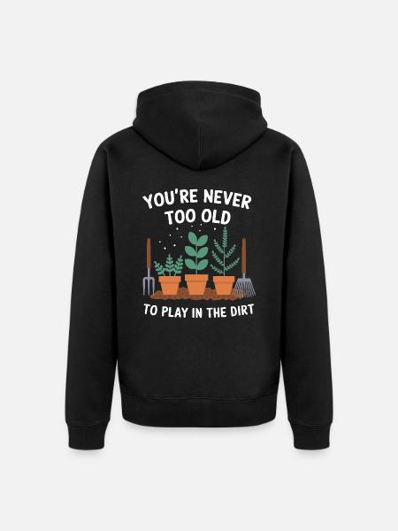 Gärtner Garten Pflanzen Gartenarbeit - Unisex Premium Bio Zip Hoodie - Schwarz