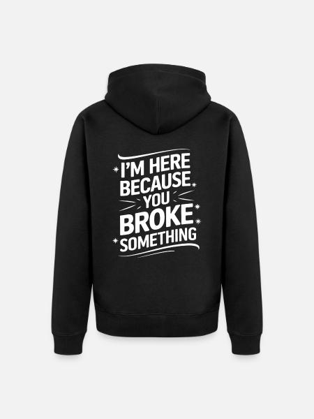 Technical Support Computer - Unisex Premium Organic Zip Hoodie - black