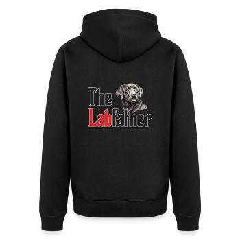 Le Labfather, design Labrador amusant - Veste à capuche bio Premium Unisexe - noir - Dos - Nico (187cm)